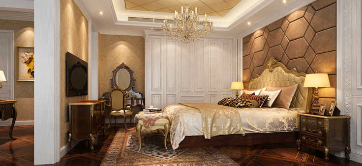 高清尊贵欧式风格卧室装修效果图文