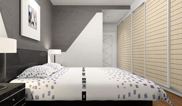 江宁1号小区最新现代风格卧室装修效果图案例